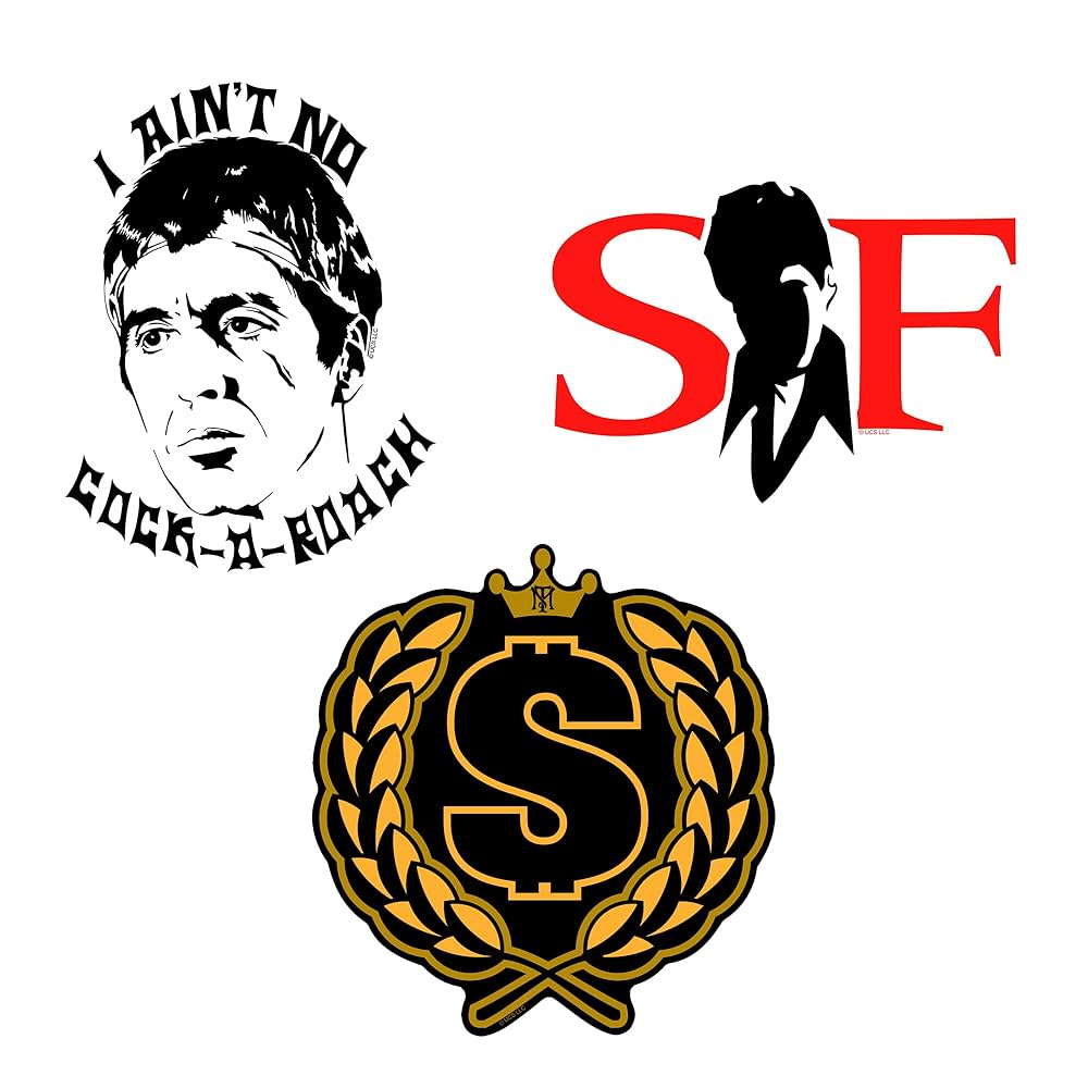 Scarface 9ct Vinyl Large Deluxe Stickers Variety Pack